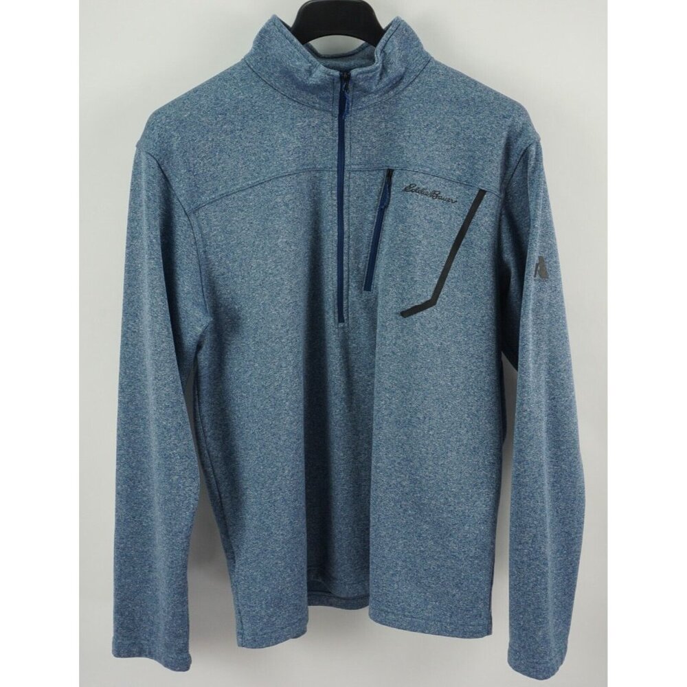 Eddie Bauer First Ascent Men's XL Blue Heather Half Zip Performance‎ Pullover